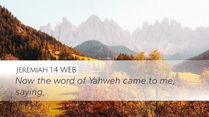 Jeremiah 1:4 WEB Bible Verse Image