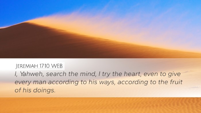 Jeremiah 17:10 WEB Bible Verse Image