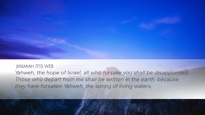 Jeremiah 17:13 WEB Bible Verse Image