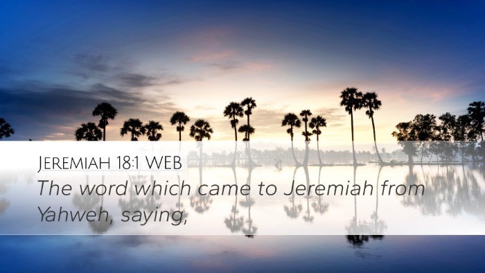 Jeremiah 18:1 WEB Desktop Wallpaper - The word which came to Jeremiah from Yahweh, - Desktop Bible Verse Wallpaper