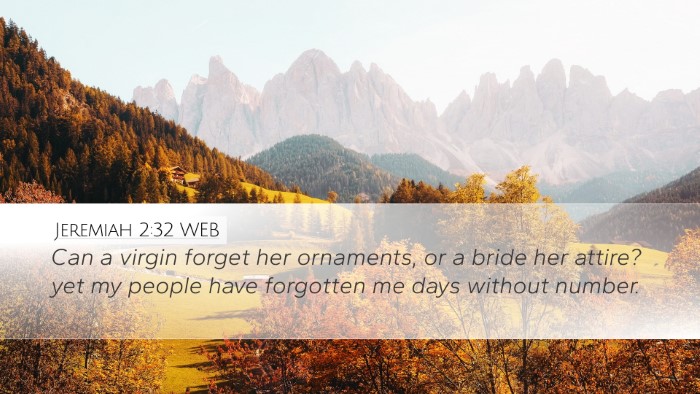 Jeremiah 2:32 WEB Bible Verse Image