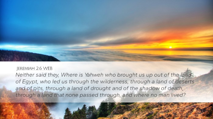 Jeremiah 2:6 WEB Bible Verse Image