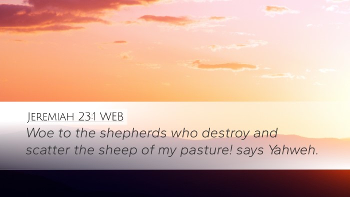 Jeremiah 23:1 WEB Bible Verse Image