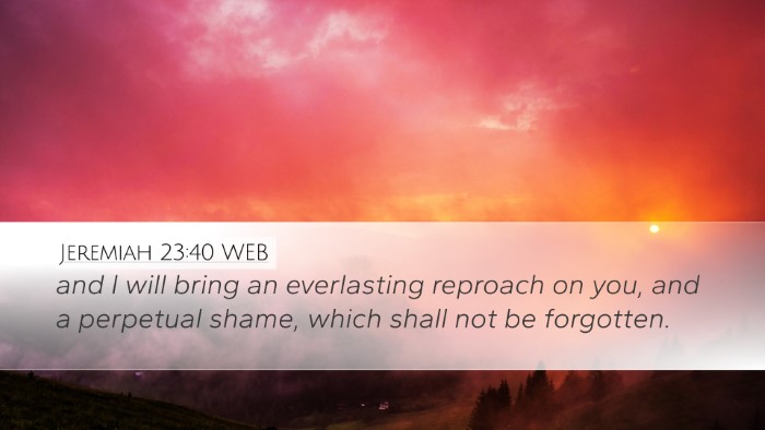 Jeremiah 23:40 WEB Bible Verse Image