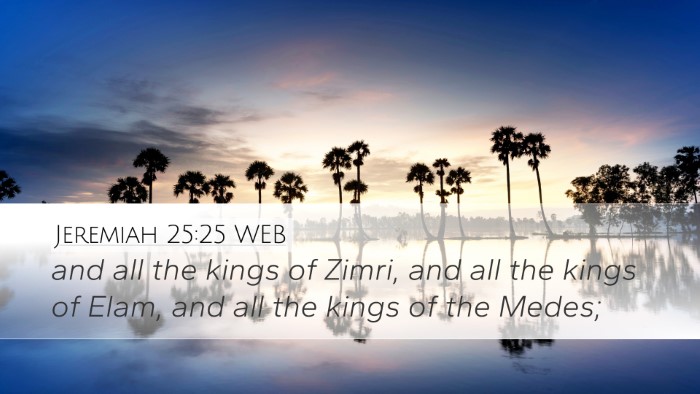 Jeremiah 25:25 WEB Bible Verse Image