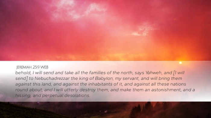 Jeremiah 25:9 WEB Bible Verse Image