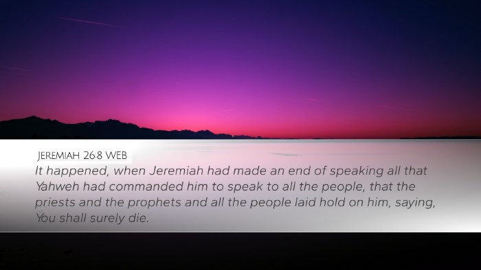 Jeremiah 26:8 WEB Bible Verse Image