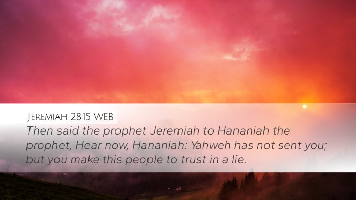 Jeremiah 28:15 WEB Bible Verse Image