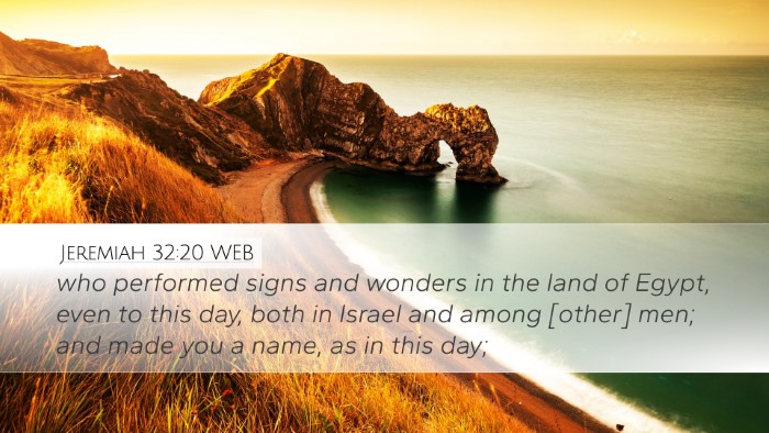 Jeremiah 32:20 WEB Bible Verse Image