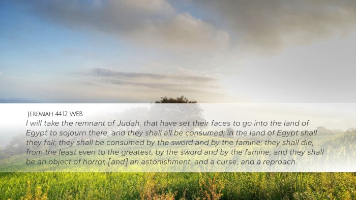 Jeremiah 44:12 WEB Bible Verse Image