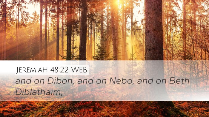 Jeremiah 48:22 WEB Bible Verse Image