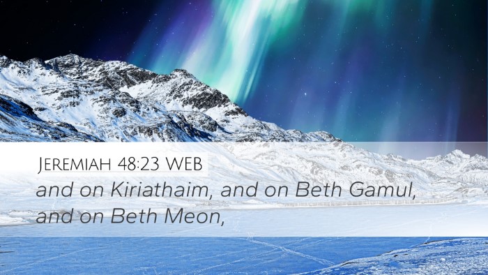 Jeremiah 48:23 WEB Bible Verse Image