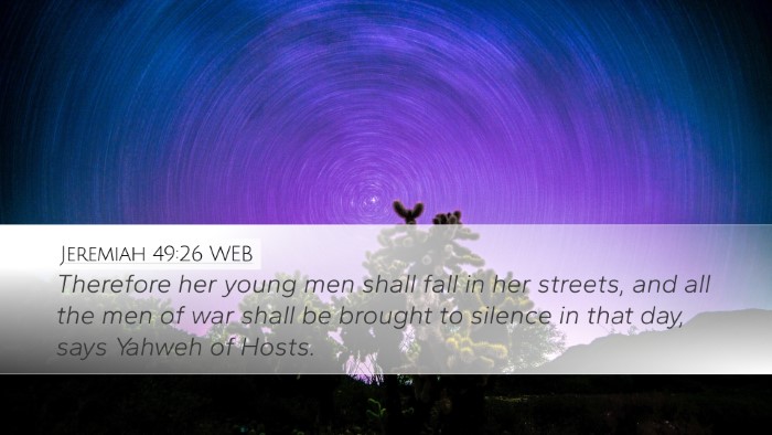 Jeremiah 49:26 WEB Bible Verse Image