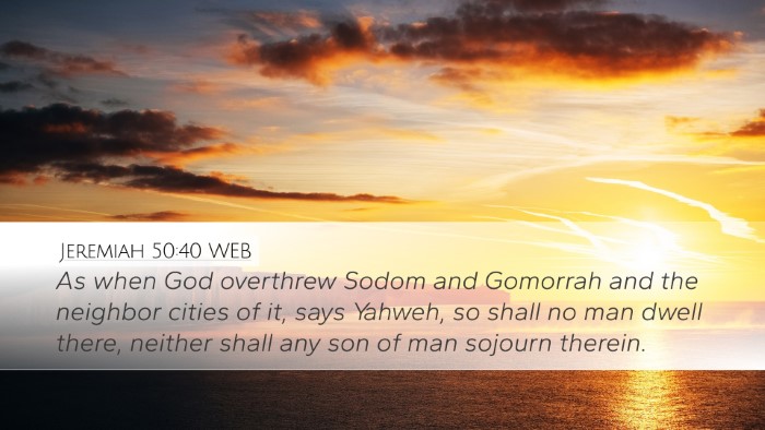 Jeremiah 50:40 WEB Bible Verse Image