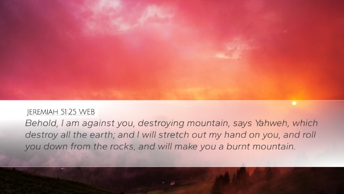 Jeremiah 51:25 WEB Bible Verse Image