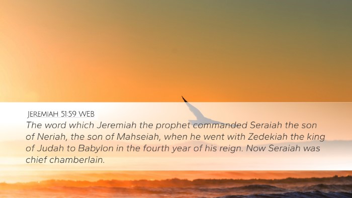 Jeremiah 51:59 WEB Bible Verse Image