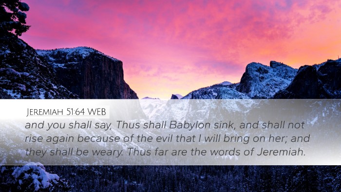 Jeremiah 51:64 WEB Bible Verse Image