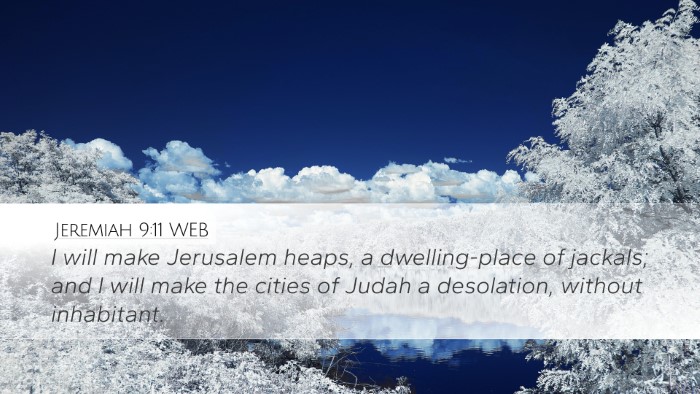 Jeremiah 9:11 WEB Bible Verse Image