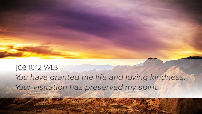 Job 10:12 WEB Desktop Wallpaper - You have granted me life and loving kindness. - Desktop Bible Verse Wallpaper