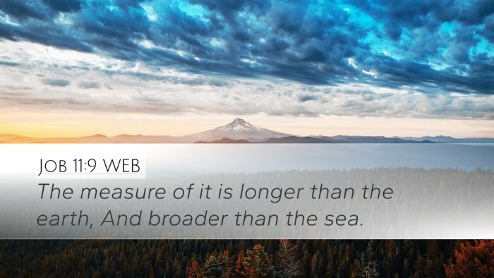 Job 11:9 WEB Bible Verse Image