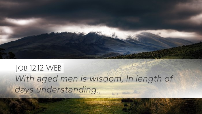 Job 12:12 WEB Bible Verse Image