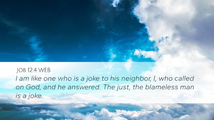Job 12:4 WEB Bible Verse Image