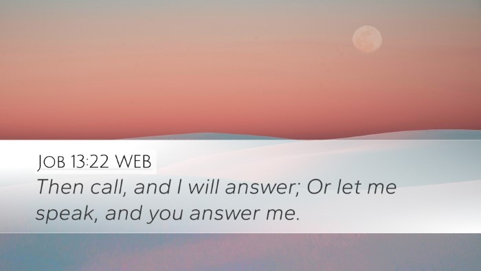Job 13:22 WEB Bible Verse Image