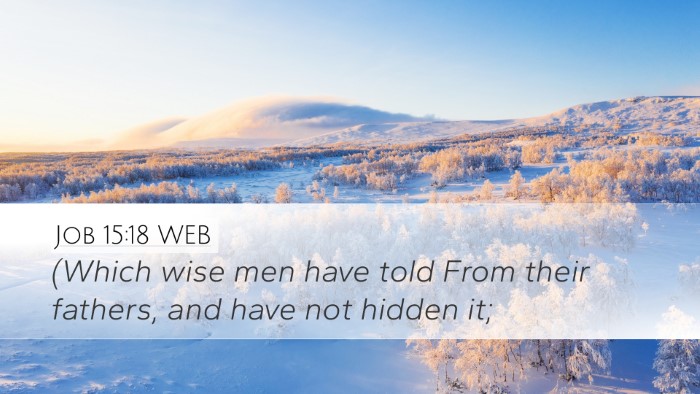 Job 15:18 WEB Bible Verse Image