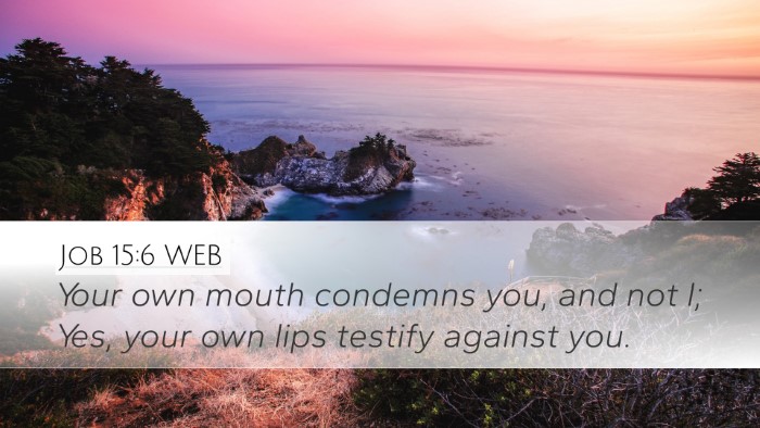 Job 15:6 WEB Bible Verse Image