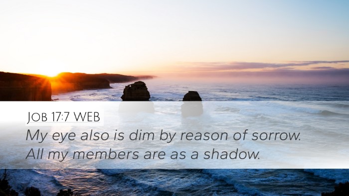 Job 17:7 WEB Bible Verse Image