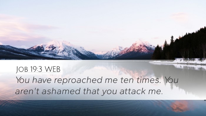 Job 19:3 WEB Desktop Wallpaper - You have reproached me ten times. You aren't - Desktop Bible Verse Wallpaper