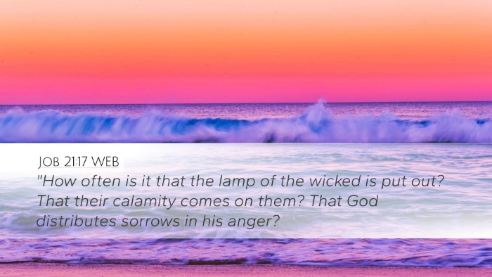 Job 21:17 WEB Bible Verse Image