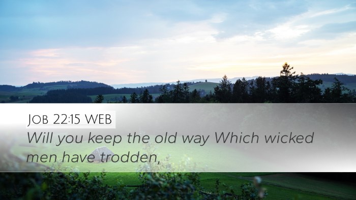 Job 22:15 WEB Bible Verse Image