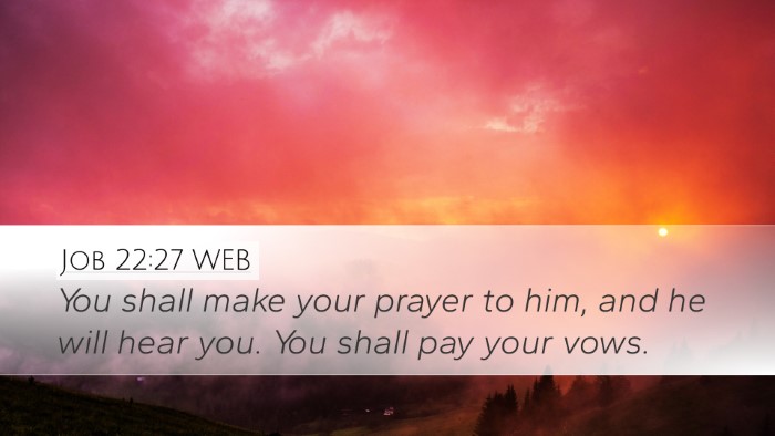Job 22:27 WEB Bible Verse Image