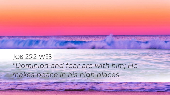 Job 25:2 WEB Bible Verse Image