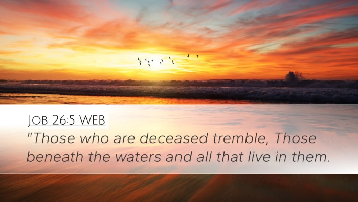 Job 26:5 WEB Bible Verse Image