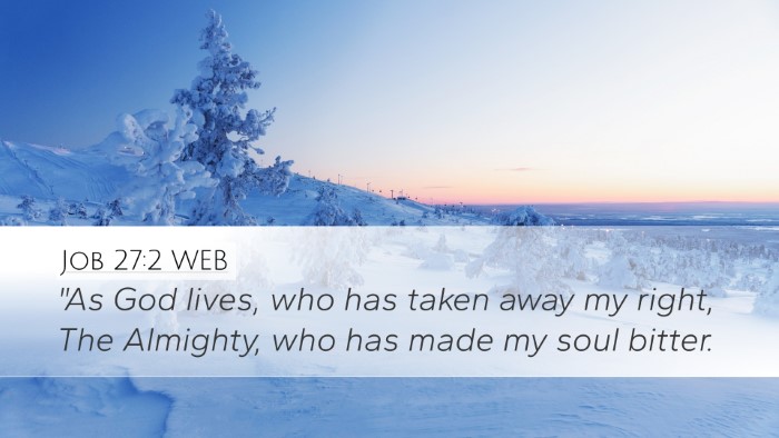 Job 27:2 WEB Bible Verse Image