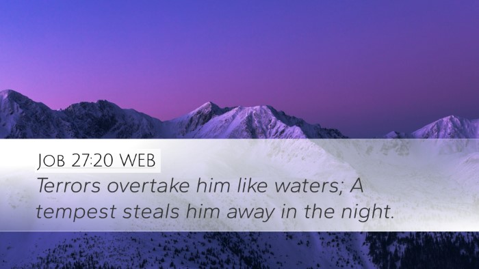 Job 27:20 WEB Bible Verse Image