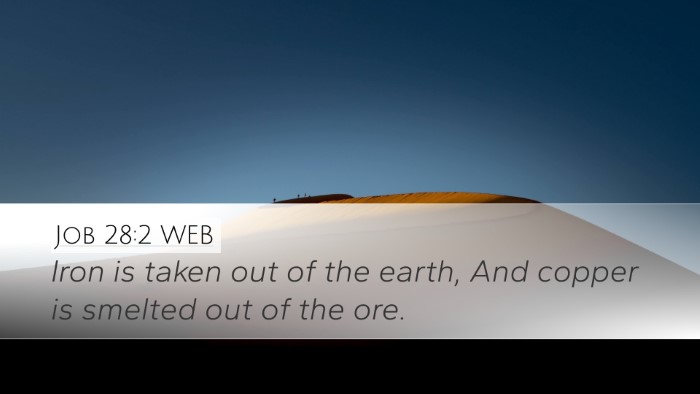 Job 28:2 WEB Bible Verse Image