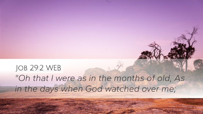 Job 29:2 WEB Bible Verse Image