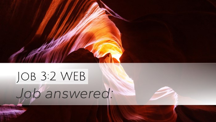 Job 3:2 WEB Desktop Wallpaper - Job - Desktop Bible Verse Wallpaper