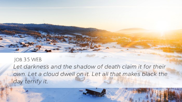 Job 3:5 WEB Bible Verse Image
