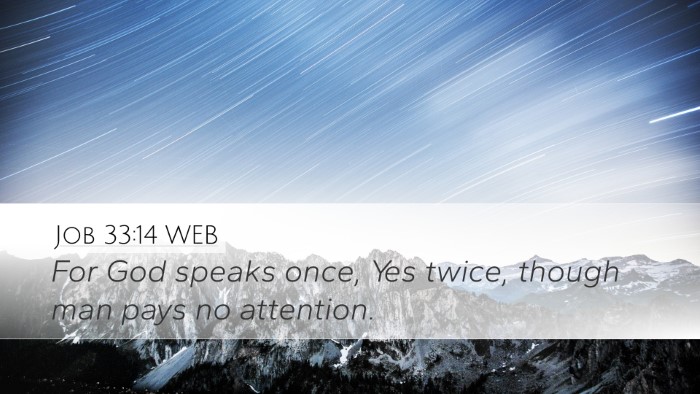 Job 33:14 WEB Bible Verse Image