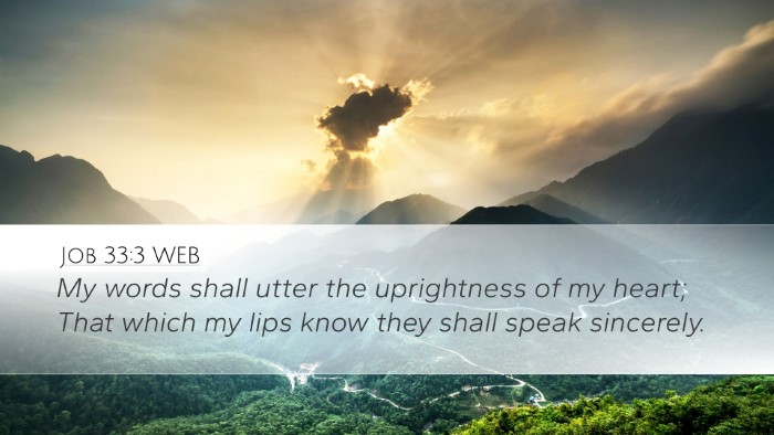 Job 33:3 WEB Bible Verse Image