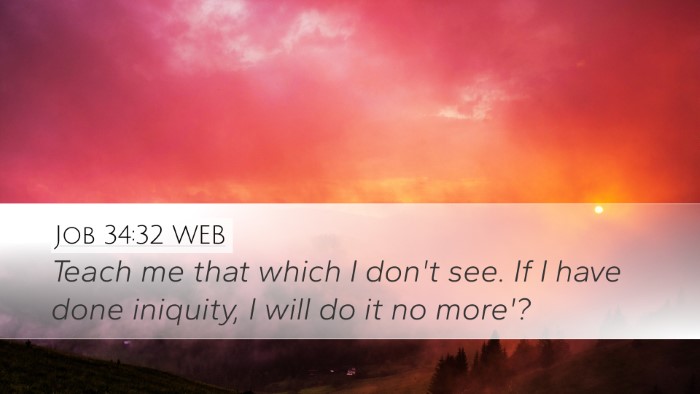 Job 34:32 WEB Bible Verse Image