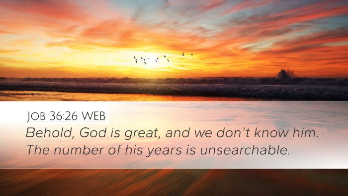 Job 36:26 WEB Bible Verse Image