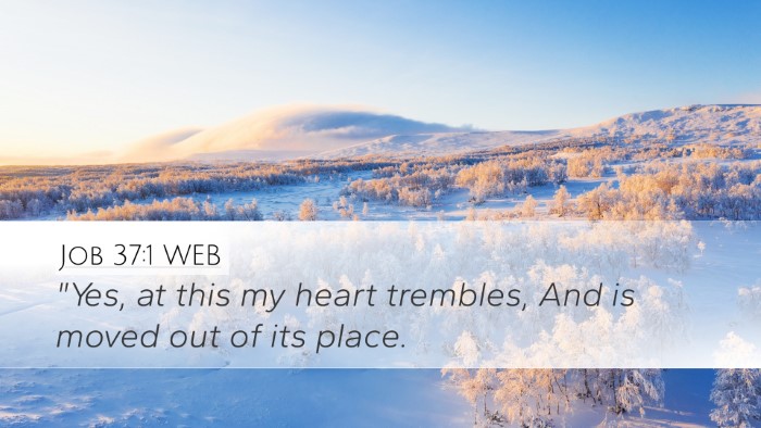 Job 37:1 WEB Bible Verse Image