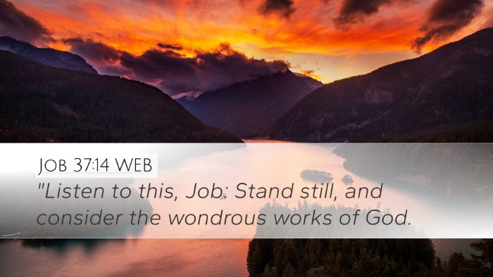 Job 37:14 WEB Desktop Wallpaper - 
