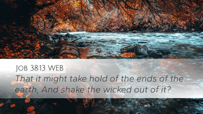 Job 38:13 WEB Desktop Wallpaper - That it might take hold of the ends of the earth, - Desktop Bible Verse Wallpaper