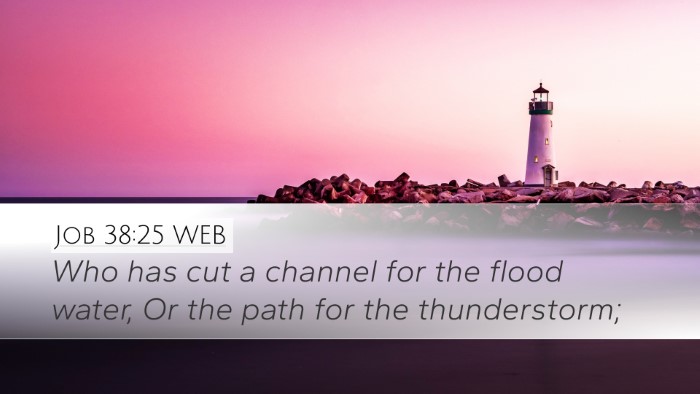 Job 38:25 WEB Bible Verse Image